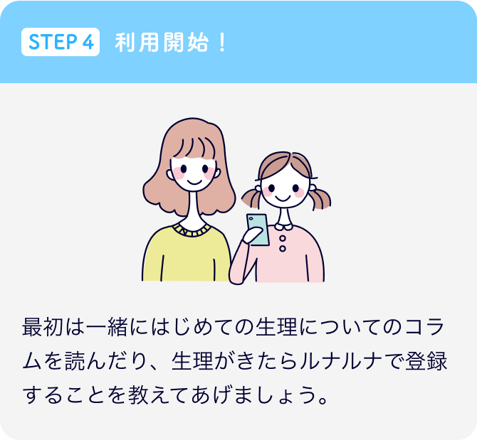 STEP4 利用開始！